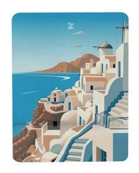 Flipped Santorini Bilek Destekli 20x25 cm S Mousepad Çok Renkli