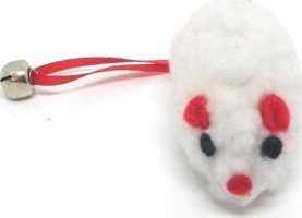 Eastland Zilli Sesli Peluş Yakalama Yavru-Yetişkin Fare Kedi Oyuncağı