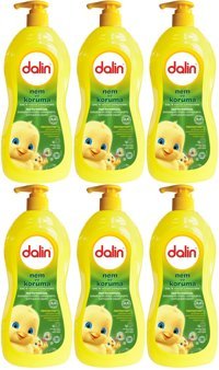 Dalin Bebek Saç & Vücut Şampuanı 700ML Nem ve Koruma Avakado Özlü (Pompalı) (6 Lı Set)