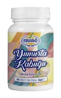Ersağ Yumurta Kabuğu Vitamin 60 Adet Tablet