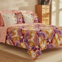 Karaca Home Ruiz Pamuk 160x220 cm Çarşaflı Desenli Tek Kişilik Nevresim Takımı Fuşya