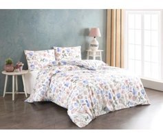 Minteks Flori Pamuk-Polyester 160x220 cm Çarşaflı Çiçekli Tek Kişilik Nevresim Takımı Pembe
