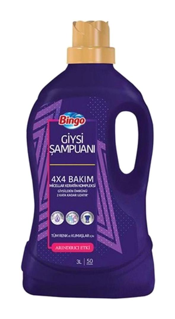 Bingo Renkliler İçin 50 Yıkama Sıvı Deterjan 3 lt