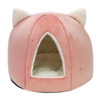 Pet Comfort Pumpkin Yıkanabilir Tek Fonksiyonlu 37x37x33 cm Mağara Kedi Yatağı Pembe