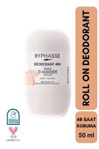Byphasse Sweet Almond Oil Pudrasız Ter Önleyici Roll-On Kadın Deodorant 50 ml