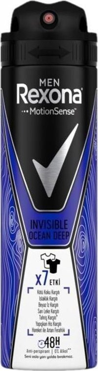 Rexona Invisible Ocean Deep Pudrasız Ter Önleyici Antiperspirant Sprey Erkek Deodorant 150 ml