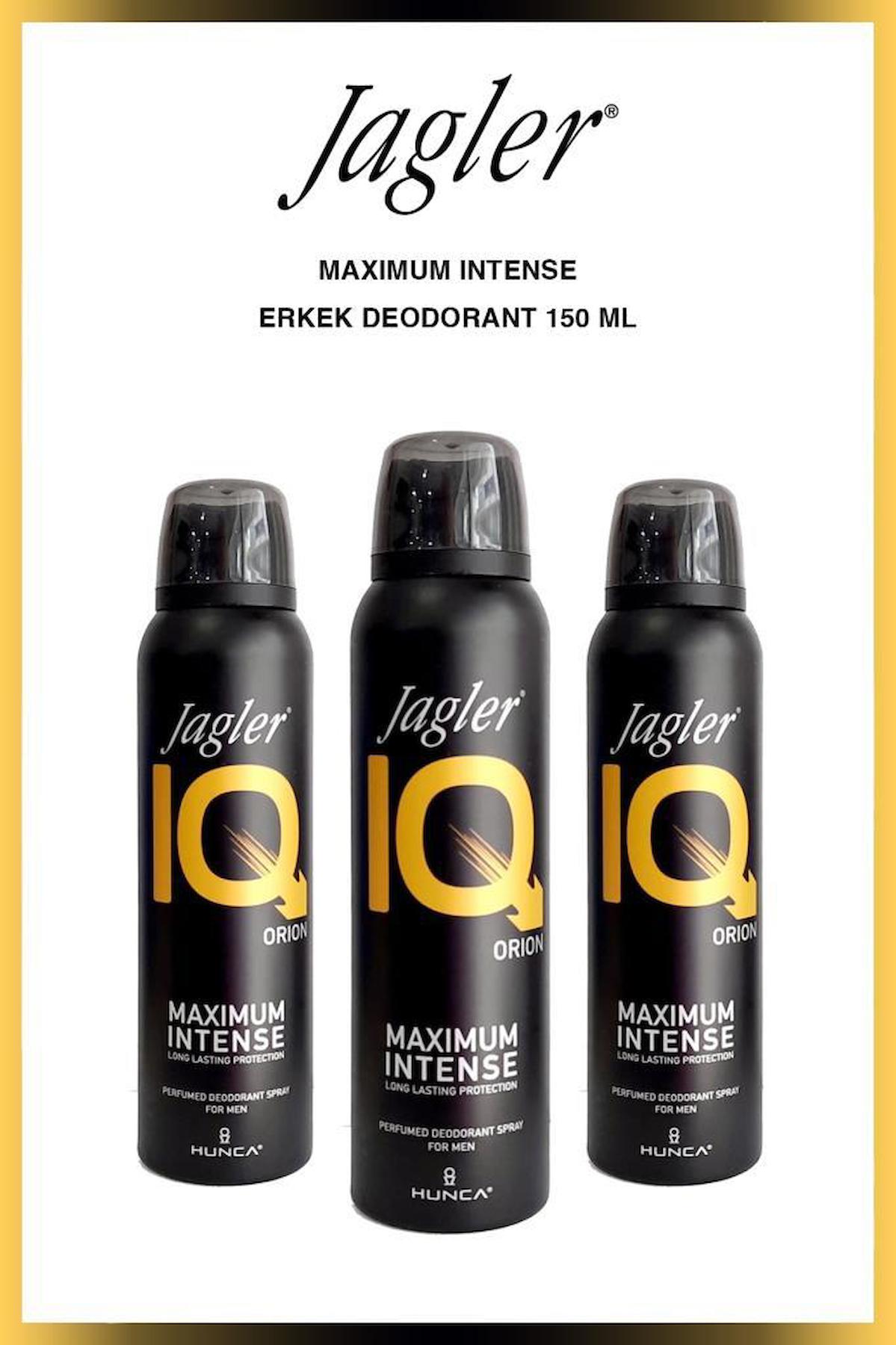Jagler Iq Maximum İntense Sprey Erkek Deodorant 3x150 ml