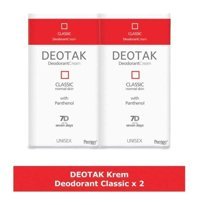 Deotak Classic Pudrasız Ter Önleyici Organik Krem Unisex Deodorant 70 ml