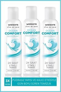 Watsons Ocean Comfort Pudrasız Sprey Unisex Deodorant 450 ml