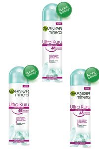 Garnier Ultra Kuru Pudrasız Ter Önleyici Antiperspirant Sprey Kadın Deodorant 3x150 ml