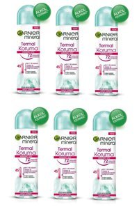 Garnier Termal Koruma Pudrasız Ter Önleyici Antiperspirant Sprey Kadın Deodorant 6x150 ml