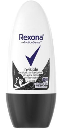 Rexona Invisible Black Whıte Pudrasız Antiperspirant Roll-On Erkek Deodorant 50 ml