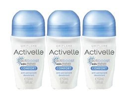 Oriflame Activelle Comfort Pudrasız Ter Önleyici Antiperspirant Roll-On Kadın Deodorant 3x50 ml