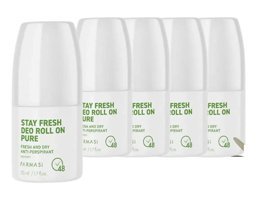 Farmasi Stay Fresh Pudrasız Ter Önleyici Organik Antiperspirant Roll-On Kadın Deodorant 5x50 ml