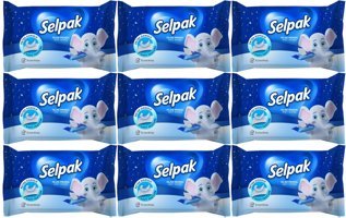 Selpak 10 Yaprak 9'lu Paket Islak Mendil