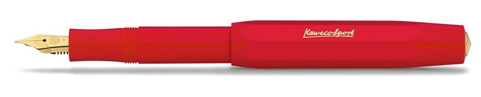 Kaweco 10001146 Kartuşlu Metal Doldurulabilir Altın Kaplama Kırmızı Dolma Kalem