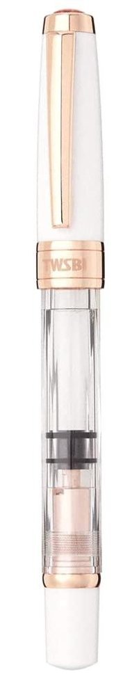 Twsbi 580 RG II Pistonlu Akrilik Doldurulabilir Altın Kaplama B Beyaz Dolma Kalem