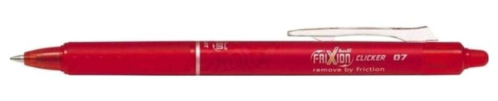 Pilot Frixion Clicker Tek Renkli 0.7 mm Silinebilir Kırmızı 12'li Tükenmez Kalem Seti