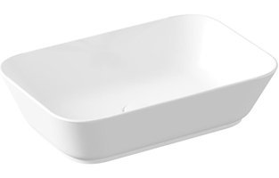 Vitra Geo Klasik Tekli 60 cm Seramik Çanak Dikdörtgen Lavabo Mat Beyaz
