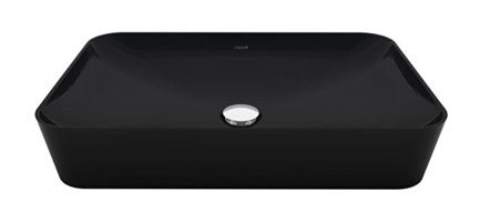 Creavit Ultra Ul060 Klasik Tekli 60 cm Seramik Çanak Dikdörtgen Lavabo Siyah