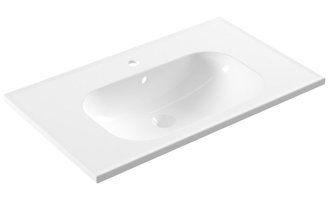 Serel Nita Nt42Tds110H Klasik Tekli 48 cm Seramik Tezgah Üstü Dikdörtgen Lavabo Beyaz