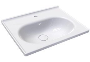 Bien Ferra Klasik Tekli 70 cm Seramik Seramik Dikdörtgen Lavabo Beyaz