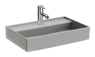 Vitra Archiplan Klasik Tekli 60 cm Seramik Tezgah Üstü Dikdörtgen Lavabo Taş Grisi