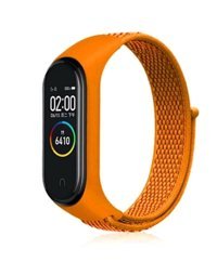 Tagomoon Mi Band 4-5-6-7 Uyumlu Xiaomi Mi Band Hasır Örgü Akıllı Saat Kordonu Turuncu