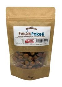Fındık Paketi Tuzsuz Organik Çiğ Fındık 80 gr