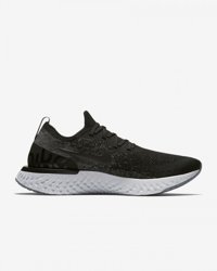 Nike Epic React Flyknit AQ0067-001 Ortopedik Bağcıklı Kayık Taban Erkek Koşu Ayakkabısı Siyah