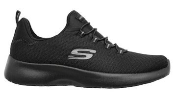 Skechers Dynamight 12119-BBK Lastik Bağcıklı Kadın Günlük Ayakkabı Siyah