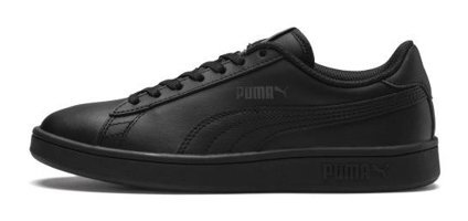 Puma Smash V2 Leather 365170-01 Bağcıklı Kadın Günlük Ayakkabı Siyah