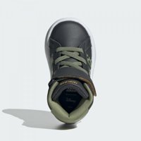 Adidas Grand Court Mid Lionking I IF4096 Ortopedik Bağcıklı-Cırtlı Eva Erkek Çocuk Günlük Ayakkabı Gri