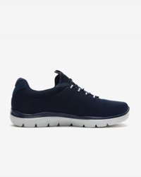 Skechers Summits 52811TK-NVY Ortopedik Lastik Bağcıklı Erkek Yürüyüş Ayakkabısı Lacivert