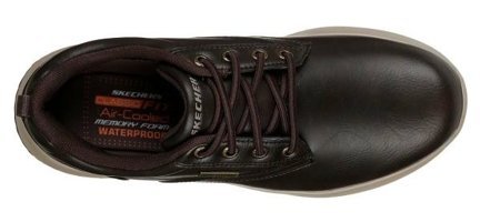 Skechers Delson Antigo 65693-CHOC Ortopedik Su Geçirmez Bağcıklı Erkek Günlük Ayakkabı Kahverengi