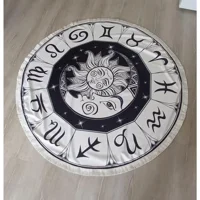 Astrolozi Shop Astroloji Zodyak Çember Plaj Havlusu Mavi