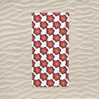 Marte Home Retro Çiçek Plaj Havlusu Çok Renkli