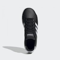 Adidas Grand Court EF 0102 Ortopedik Bağcıklı Erkek Çocuk Günlük Ayakkabı Siyah