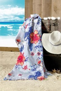 Maxstyle Tropical Kadife Plaj Havlusu Çok Renkli