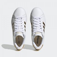 Adidas Grand Court Cloudfoam HP9417 Ortopedik Bağcıklı Kadın Günlük Ayakkabı Beyaz
