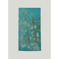 Wallhang Almond Blossom Pamuklu Polyester Plaj Havlusu Mavi