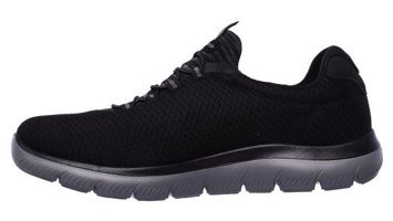 Skechers Summits 52811-BKCC Ortopedik Lastik Bağcıklı Erkek Antrenman Ayakkabısı Siyah