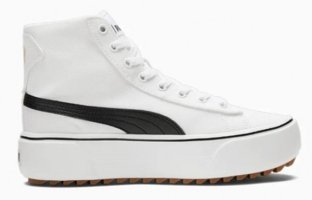 Puma Kaia Mid CV 384409-01 Bağcıklı Kadın Günlük Ayakkabı Beyaz