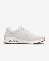 Skechers Uno Stand On Air 52458-WHT Ortopedik Bağcıklı Erkek Günlük Ayakkabı Beyaz