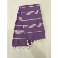 Asa Cotton Rejenere Sultan Pamuklu Plaj Havlusu Mor