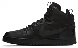 Nike Court Borough Mid AA0547-002 Bağcıklı Erkek Günlük Ayakkabı Siyah