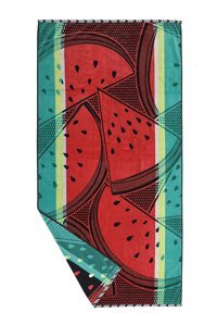 Özdilek Cannes Watermelon Kadife Plaj Havlusu Çok Renkli