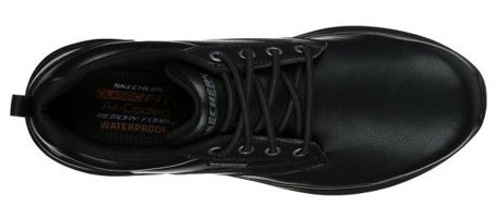 Skechers Delson Antigo 65693-BBK Ortopedik Su Geçirmez Bağcıklı Erkek Günlük Ayakkabı Siyah