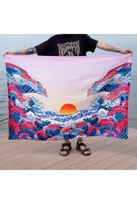 Kozmidelic Wave Plaj Havlusu Çok Renkli