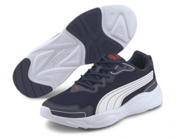 Puma 90S Runner Nu Wave 373017-06 Ortopedik Bağcıklı Unisex Günlük Ayakkabı Lacivert